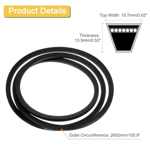 Courroie trapézoïdale 5V1060 anti-glissement pour machine industrielle