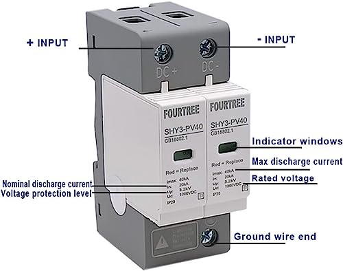 Parafoudre solaire DC 1000V contre les surtensions du réseau PV