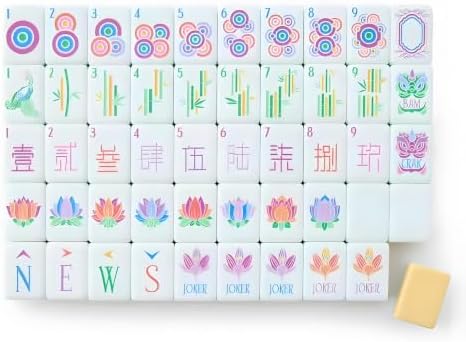 160 PCS American Mahjong Tiles, Acrylic Mahjong Tile Set for Travel Game