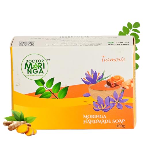 Image of Herbal Handmade Bathing Soap 100gm (2 Piece) | Turmeric Soap for Deep Cleansing | Removes Dirt & Impurities | No Mineral Oils | Suitable for All Skin Types