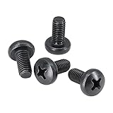 Black License Plate Screws for BMW and Tesla, Phillips Machine Pan Head 18-8, Stainless Steel, M5-0.
