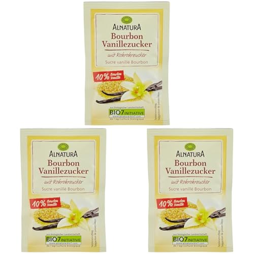 Alnatura Vanillezucker, Bourbon-Vanille 3 x 8 g (Packung mit 3)