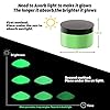 Renfio Glow Powder, 3.5oz 100g Glow in The Dark Face Paint Mica Powder, Fluorescent Luminous Resin Pigment Dye for Supplies, Gel Nail Polish, Slime, Art Painting, Halloween Party - White to Green #3