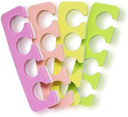 ZMOI 120 PCS Premium Pedicure Toe Separators - Soft & Durable Bulk Salon Pedicure Accessories - 4 Colors