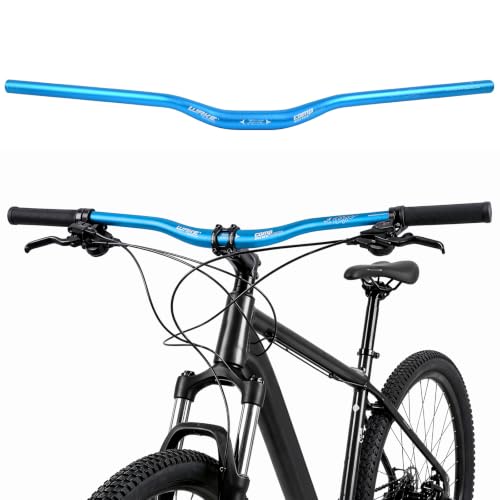 WAKE Fahrradlenker 31.8MM MTB Lenker Aluminiumlegierung Mountainbike Lenker Riser Bar fahrrad lenker für Rennrad MTB 780MM - Blau (30mm Höhe)