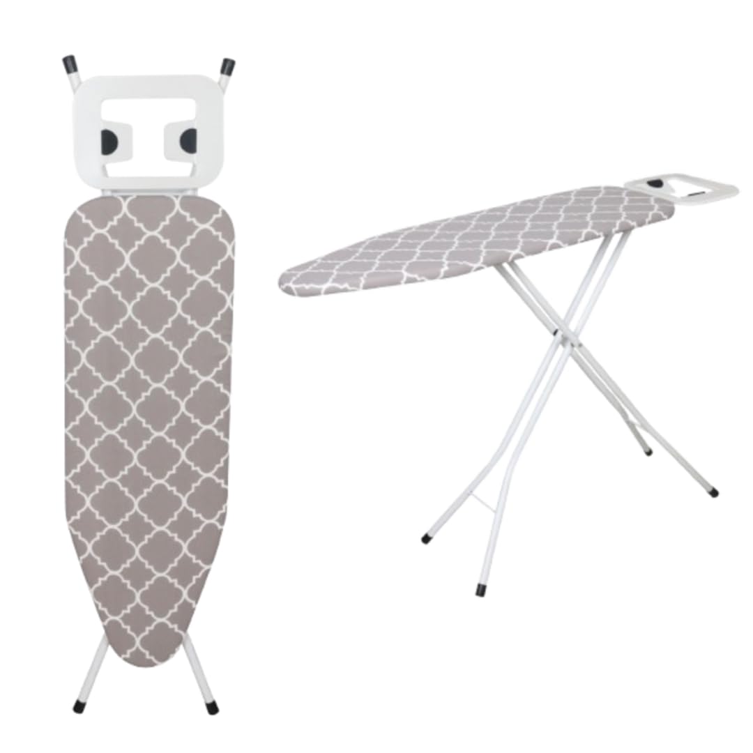 Efforias Lightweight Ironing Board - Assorted Design - 90 x 30cm Table Folding Metal Iron,Lightweight Iron Board Rack Foldable Non Slip Adjustable Height