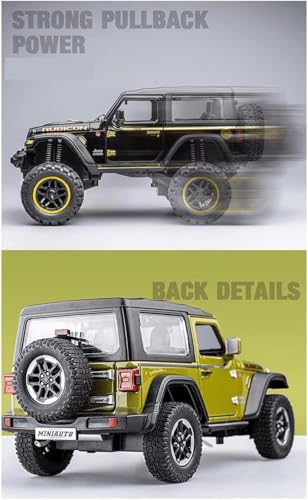 Image of WORSHIPER 1:32 Rubicon Diecast Metal Model Pull Back Car with 6 Openable Doors with Sound and Light Toy Decoration car Best Gift Toys for Kids ?Colors as Per Stock?