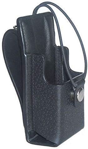 Leather Carry Case for Motorola PR7144A Two Way Radio - with Fixed Belt Loop (Full Display)