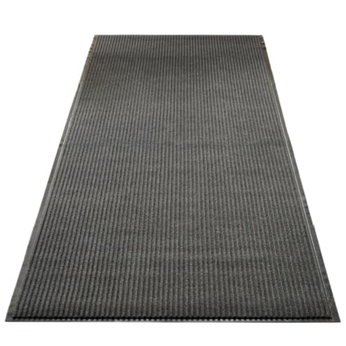 HappyBeeFlying Runner Rug 3'x10' Indoor Outdoor Floor Mat Gray Doormat
