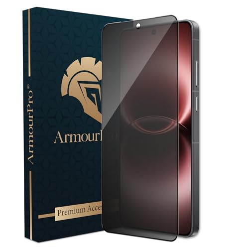 Image of ArmourPro Privacy Tempered Glass for Vivo X300 Ultra - Anti-Spy Anti Peeping Screen Protector, 9H Hardness, Edge-to-Edge Coverage, Ultra Thin, Bubble-Free Installation Kit | Black
