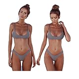 [Diseño de Moda] - bikiní de las mujeres del traje de baño brasileños acolchados superior con la figura de mejora de correas, nunca fuera de Fashionadjustable Correa en los lados permiten una máxima mamá Srretch, diseñado para adaptarse a diferentes tipos de cuerpos perfectamente