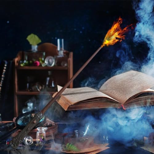 Image of Wizard Magic Wand 17 Inch Premium Metal Core LED Fireball Wand for Kids Adults Cosplay Halloween Birthday Party Collectible Roleplay Toy