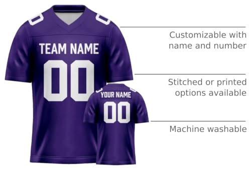 Image of Custom Replica Football Jersey with Name Number Logo
