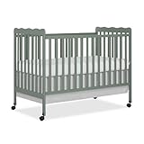 Dream On Me Carson Classic 3-in-1 Convertible Full-Size Baby Crib in Meadow Green, GreenGuard Gold & JPMA, 4 Mattress Heights, Converts to Day & Toddler Bed, Locking Wheels, Classic Nursery Design