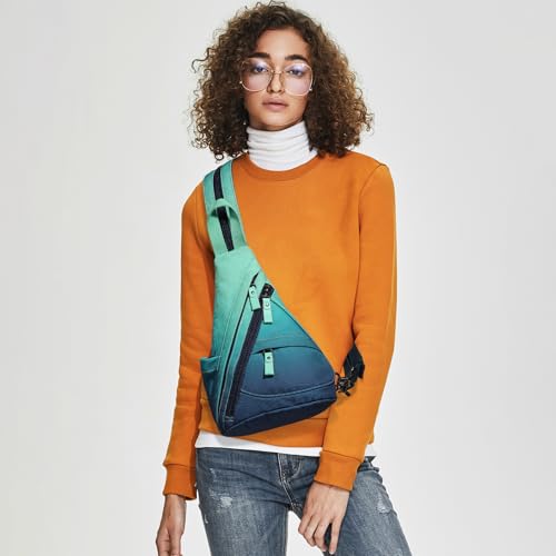 Image of KL928 Canvas Sling Bag - Small Crossbody Backpack Shoulder Casual Daypack Rucksack for Men Women
