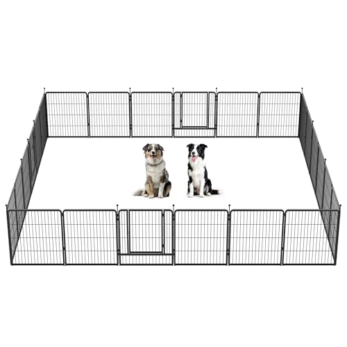 Image of FXW Instant Dog Playpen, RV Camping, Outdoor & Yard, 32 inch H, 24 Panels | Portable, Easy setup, Heavy-duty, DIY layouts, For Small & Medium Dogs, Patented