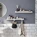 SONGMICS Floating Shelves Set of 2, Wall Shelves Ledge 23.6 x 3.9 Inches with Front Edge, for Picture Frames, Books, Spice Jars, Living Room, Bathroom, Kitchen, Easy Assembly, White ULWS60WT