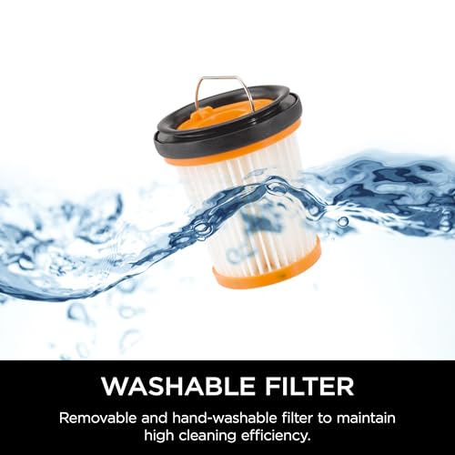 Shark WV201 WANDVAC Handheld Vacuum, Lightweight at 1.4 Pounds with Powerful Suction, Charging Dock, Single Touch Empty and Detachable Dust Cup,Graphite, Slate - image 9