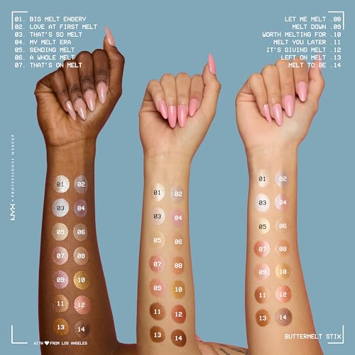 NYX PROFESSIONAL MAKEUP Buttermelt Glaze Stix, Non-Greasy Highlighter Stick With Up To 8HR Make Up Wear - 03 That's So Melt (White) - image 6