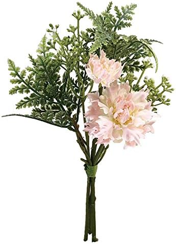 Amazon エルアーツ 造花 ニゲラファーン ブーケ ピンク 花径 5 7cm 造花 オンライン通販