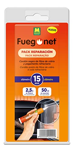 FUEGO NET Fuegonet 231580 Cordón Negro con adhesivo 15 mm x 2,5 m Cover