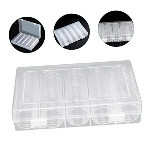 Set 1 caja organizadora transparente para monedas miniatura 6