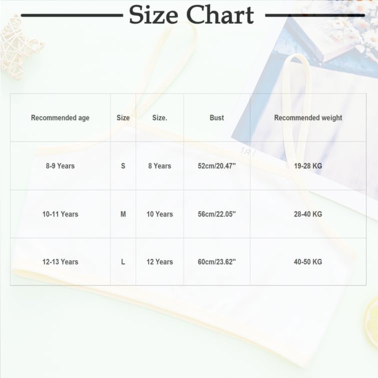 Cotton Girls Training Bras 5-14 Years Crop Training Bras Seamless for Girls with Adjustable Straps Breathable3