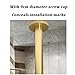 Black Metal Pole Ceiling Suspended LED Mirror Ceiling Mounted Suspended Corridor Bathroom Mirror Easy to Install for Living Room Entrance Hall(Gold,50 * 80cm/20 * 32in)