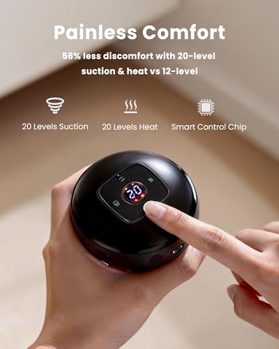 Image of UOTT 6-in-1 Smart Cupping Therapy Massager, 20 Levels Heat & Suction Electric Cupping Kit for Massage Therapy, Cupping Therapy Set for Muscle SoreneFss, Knots & Pain Relief