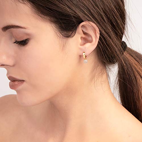 Orecchini in Oro Giallo 9 Carati Pasta di Turchese...