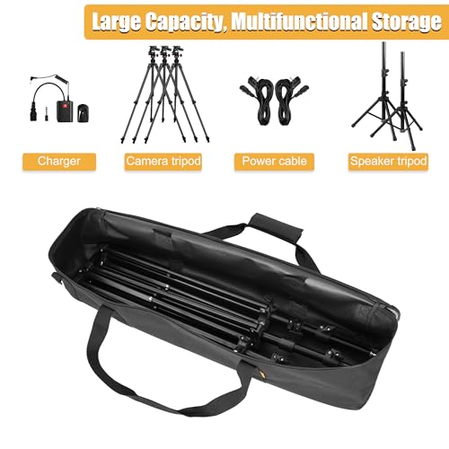 Image of Multifunctional Tripod Bag 32 X 7 X 7 Inches / 81 X 18 X 18 cm Heavy Duty Tripod Carrying Case with Handle for Lights, Speakers, Cameras, Booms, Microphone Stands, Black