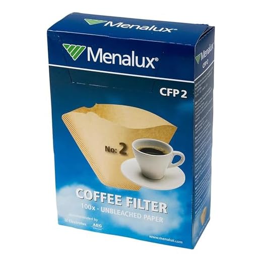 Menalux CFP2 - 100 Filtros de papel 1x2 para cafetera de goteo
