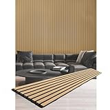 AEVDOY 2-Pack Wood Slat Wall Panels 94.5 x 12.6 Inch, Stylish Interior Decor Slat Paneling for Living Room, Bedroom,TV Background Wall,Natural Oak