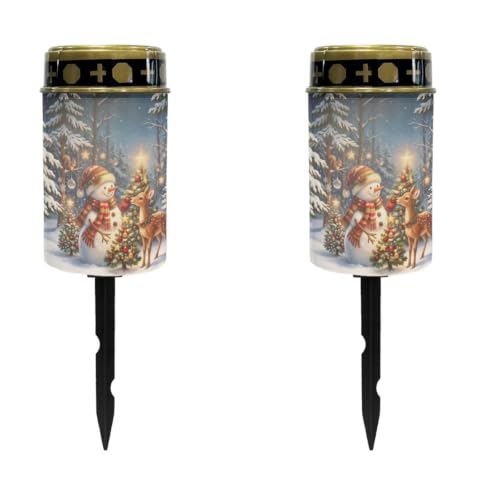 Image of Christmas Cemetery Solar Lights Flameless Candle, 2 Pack