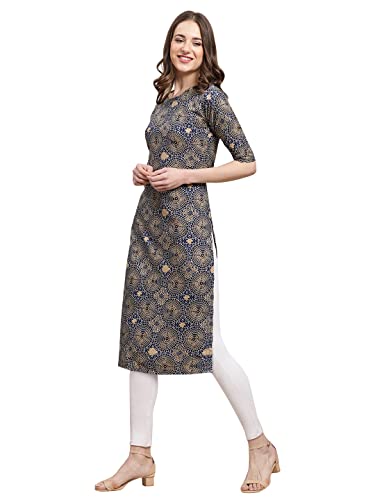 Image of Pinkmint Women's Crepe Digital Print Straight Kurta [Pack of 6] (CKE-329-353-330-333-341-343)