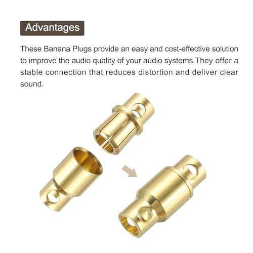 Conectores Banana 4 pares 8mm macho y hembra miniatura 4