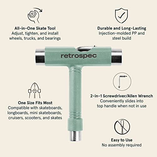 image for Retrospec Upkeep Skateboard Multi-Tool with Allen Wrench & Phillips He