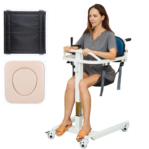 PAYRFV Patient Lift Transfer Chair for Home Portable Wheelchair Lift with 2 Cushion Portable Car