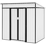 Betterland 4x6 FT Outdoor Storage Shed Metal Garden Shed Tool House with Ventilation & Sliding Door...