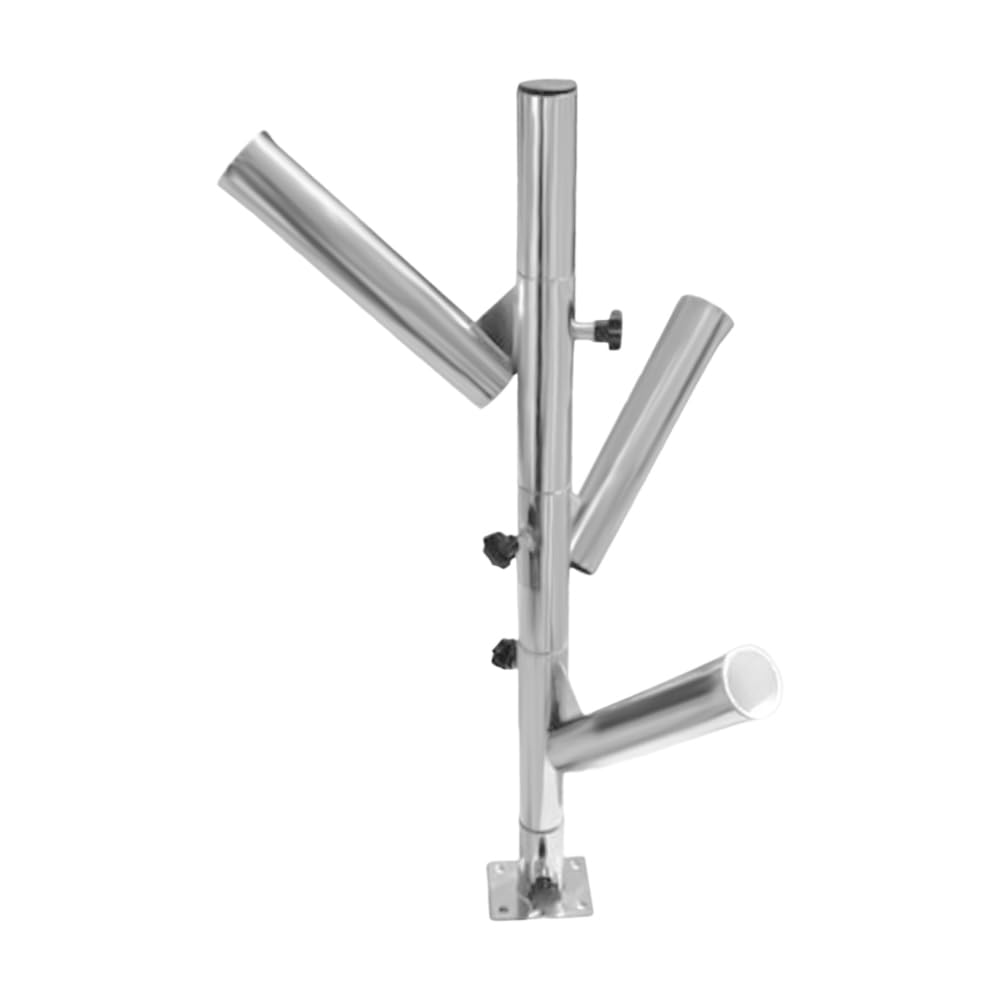 Stainless 3-Tube Trolling Rod Holder Rocket Launcher Rod Holders Tree Type 2.2'' x 3'' x 1/4
