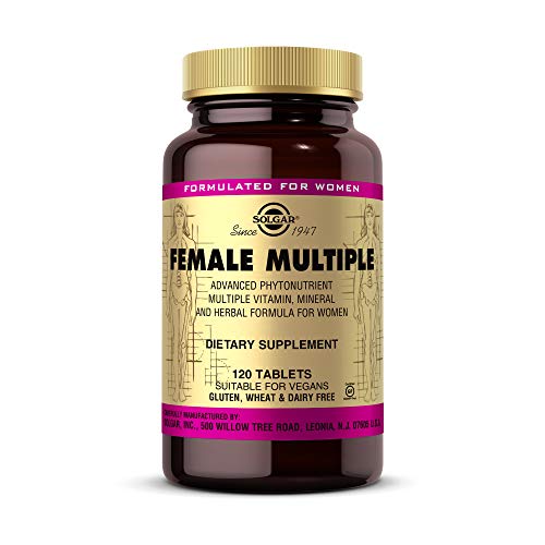 Solgar Female Multiple, 120 Tablets - Multivitamin, Mineral & Herbal Formula for Women - Advanced Phytonutrient - Vegan, Gluten Free, Dairy Free, Kosher - 40 Servings