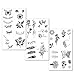 One Grace Mini Nature Temporary Tattoos - Realistic Long Lasting Waterproof Tiny Tattoos - Black and White Butterflies Bird Flower Rose Tree Branch Boho Small Tattoos for Women and Men
