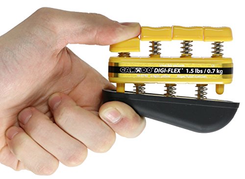 CanDo Digi-Flex Hand and Finger Exerciser Yellow-X-Light - For Dexterity, Strength, and Flexibility for Fingers, Hands, and Forearms