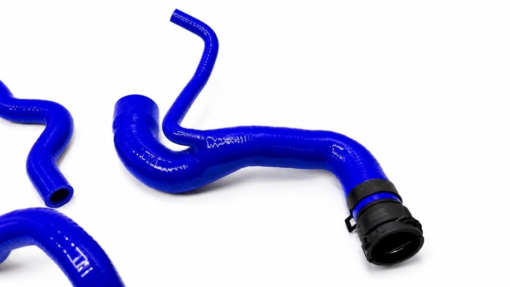 Kit di 10 tubi per acqua di raffreddamento, colore blu, in silicone, adatto per Golf 5 R32, 3,2 l, 24 V, 6 marce, 02Q 02M 1K0121051M 10100112