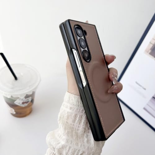 Coque Samsung Galaxy Z Fold 4 antichoc magnétique en cuir premium