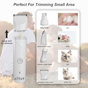 Cat Groom Clippers Low Noise Dog Grooming Kit Home Pet Hair Shaver with 4 Replacebale Blade Cordless Dog Paw Trimmer Electric Nail Grinder for Small Dog&Cat Cat Groom Clippers Low Noise Dog Grooming Kit Home Pet Hair Shaver with 4 Replacebale Blade Cordless Dog Paw Trimmer Electric Nail Grinder for Small Dog&Cat