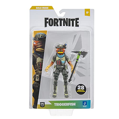 Fortnite Fnt0804 Solo Mode Core Triggerfish, 4-Inch Highly Detailed Figure With Harvesting Tool, Styles Include Fennix, Riptide, Grotto Henchman, Sludge, And More. Collect #TOP4