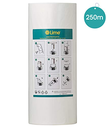 Recarga compatible con Sangenic Tommee Tippee y Angelcare para pañales minimizar los olores + rollo de cartón, 200m + 50m gratis (250m sin tubo)