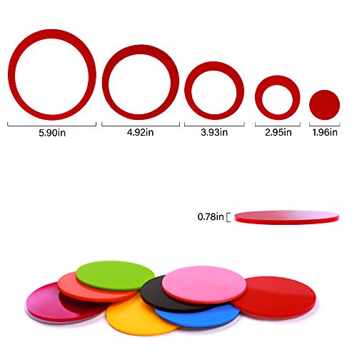 Amaonm Removable 3D Acrylic Crystal Circles Rings Dots Wall Decals Peel Stick Diy Home Art Decor Acrylic Wall Stickers Murals For Children's Bedroom Living Room Tv Background Wall Decorations #TOP2