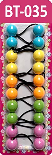 Tara Girls Twinbead Bubble Ball Ponytail Elastics 10 Pieces Selection (BT35) image 4